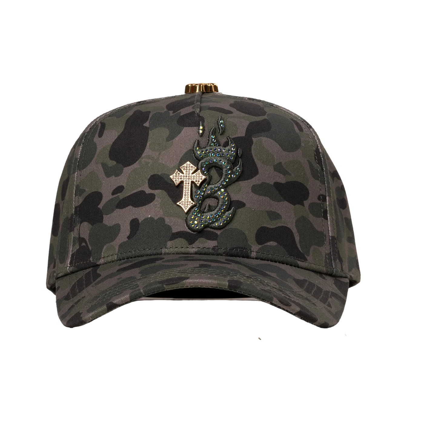 B CROSS CAMO BARBAS HATS
