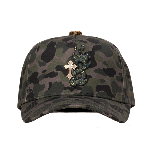 B CROSS CAMO BARBAS HATS