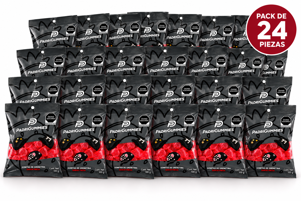 PADRIGUMMIES 24 PACK - GOMITAS SABOR FRESA